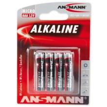 Ansmann 09630 LR03 AAA RED - 4kpl alkaliparisto 1,5V