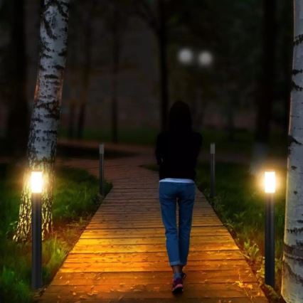 Anturilla varustettu ulkovalaisin 1xE27 / 60W / 230V IP44 110cm musta