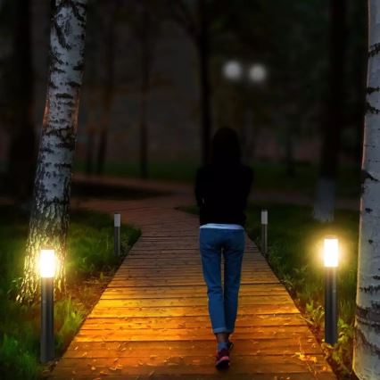 Anturilla varustettu ulkovalaisin 1xE27 / 60W / 230V IP44 80cm musta