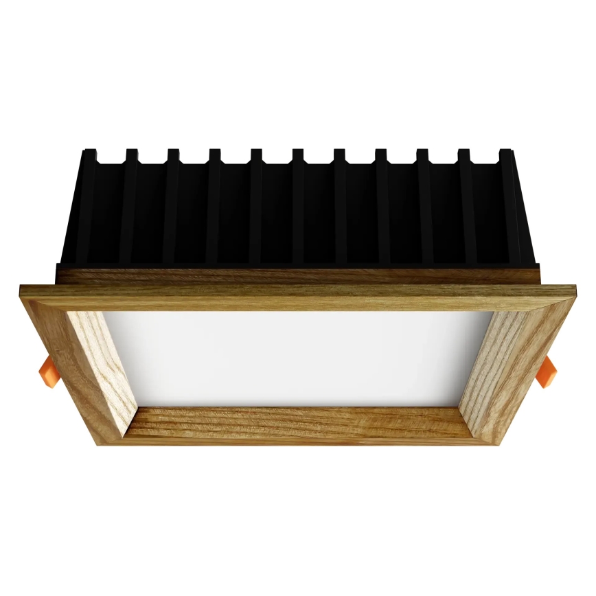 APLED - LED Upotettava valaisin SQUARE WOODLINE LED/12W/230V 3000K 17x17 cm massiivipähkinä