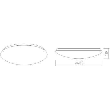 APLED - LED-kattovalaisin LENS P TRICOLOR LED/36W/230V IP41 2700 - 6500K 2520lm