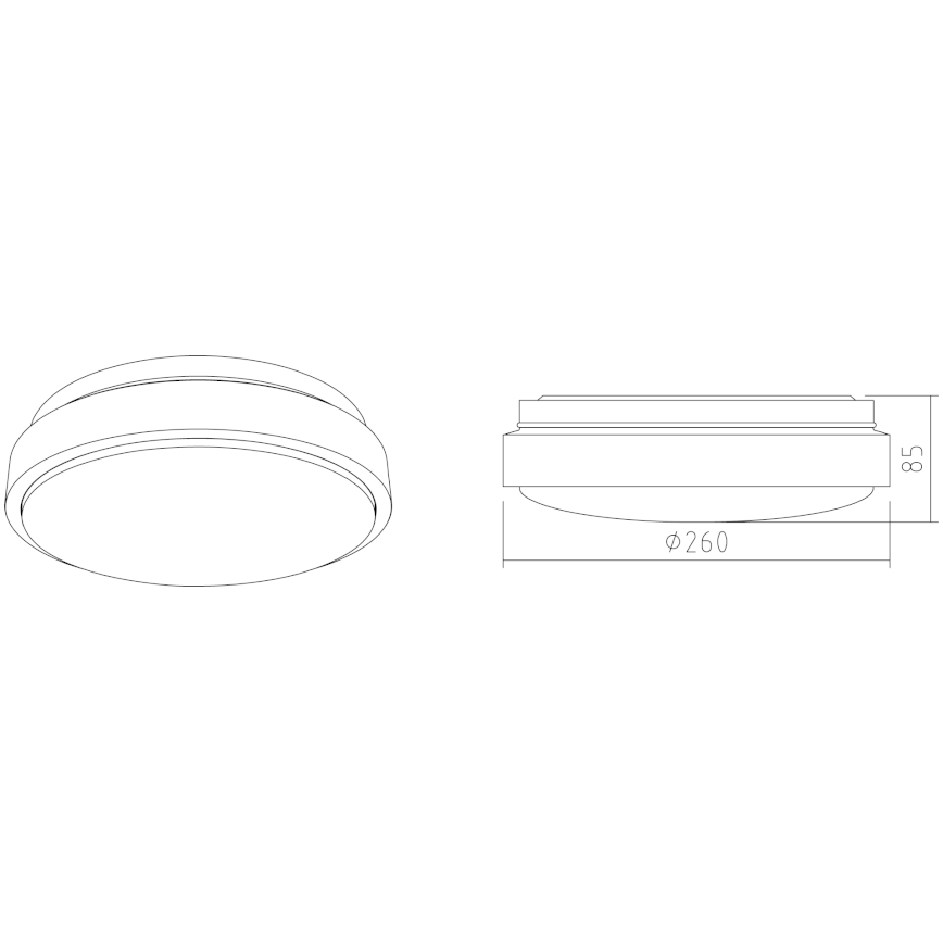 APLED - LED-kattovalaisin LENS PP TRICOLOR LED/12W/230V IP41 2700 - 6500K 825lm