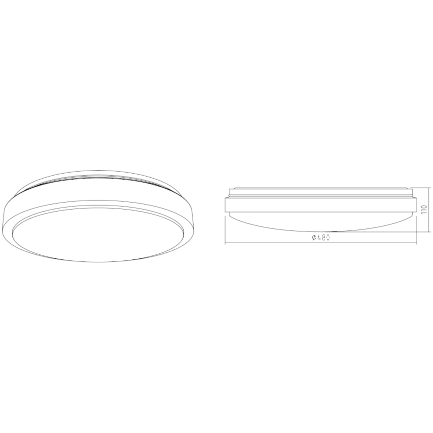 APLED - LED-kattovalaisin LENS PP TRICOLOR LED/36W/230V IP41 2700 - 6500K 2520lm