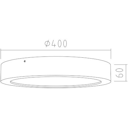 APLED - LED-kattovalo RONDO LED/36W/230V d. 40 cm tammi