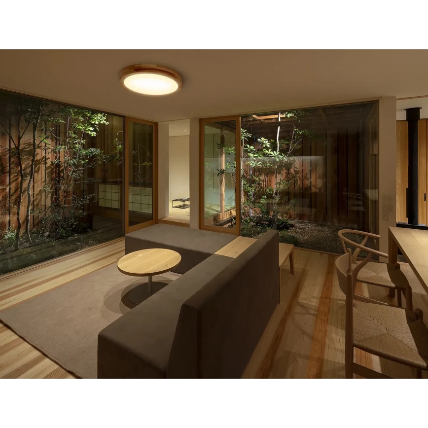 APLED - LED-kattovalo RONDO LED/48W/230V d. 50 cm tammi