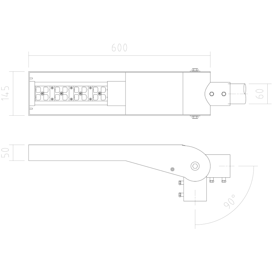 APLED - LED-katuvalo FLEXIBO PREMIUM LED/58W/90-265V IP65 2700K