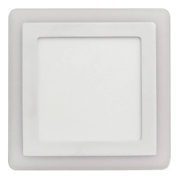 APLED - LED Kylpyhuoneen alasvalaisin SQUARE DUO LED/4W + LED/12W/230V IP41 3000/4000K 19,5x19,5 cm valkoinen