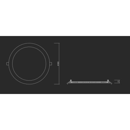 APLED - LED Kylpyhuoneen upotettava valo RONDO LED/24W/230V IP40 halkaisija 30 cm mattakromi