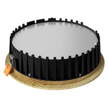 APLED - LED upotettava valo RONDO WOODLINE LED/12W/230V 3000K halkaisija 20 cm mänty massiivipuu