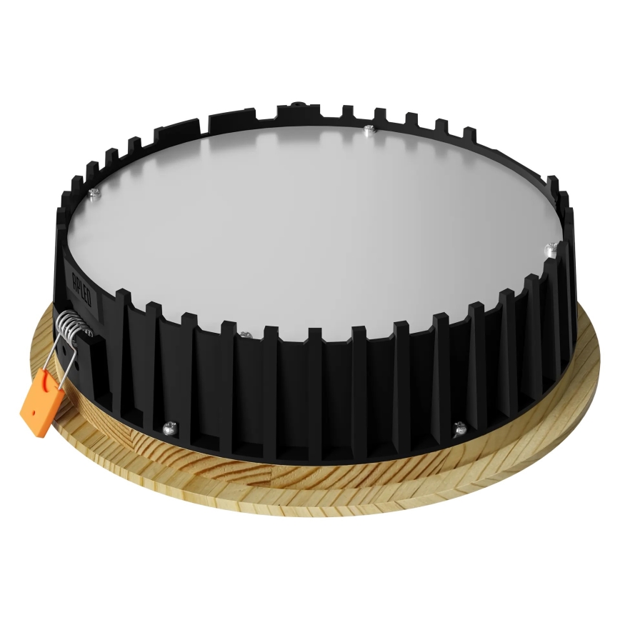 APLED - LED upotettava valo RONDO WOODLINE LED/12W/230V 4000K halkaisija 20 cm mänty massiivipuu