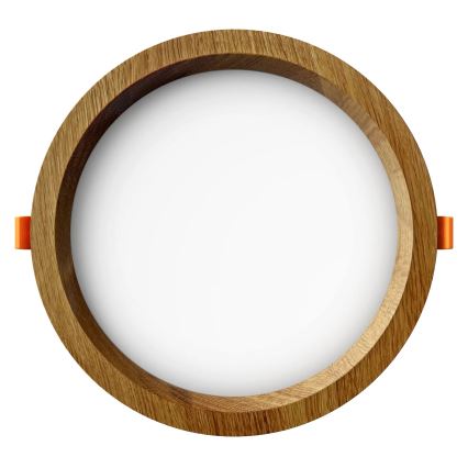 APLED - LED upotettava valo RONDO WOODLINE LED/12W/230V 4000K halkaisija 20 cm tammi massiivipuu