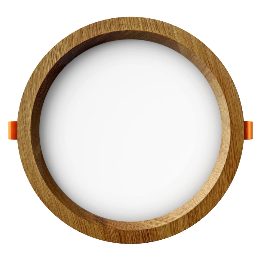 APLED - LED upotettava valo RONDO WOODLINE LED/12W/230V 4000K halkaisija 20 cm tammi massiivipuu