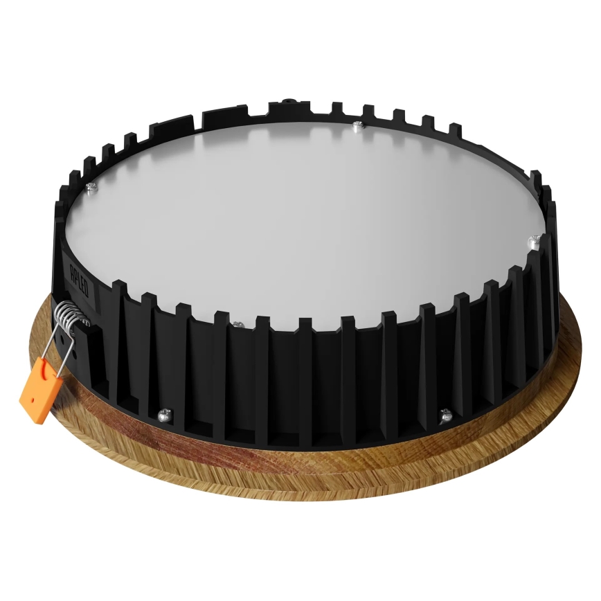 APLED - LED upotettava valo RONDO WOODLINE LED/12W/230V 4000K halkaisija 20 cm tammi massiivipuu