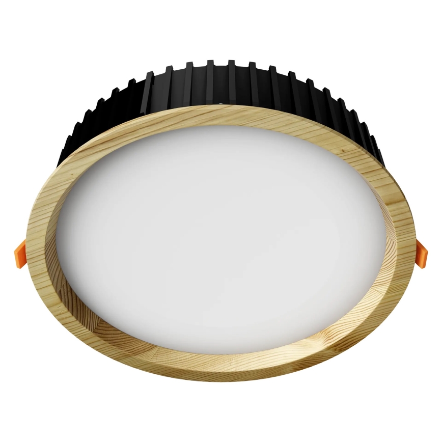 APLED - LED upotettava valo RONDO WOODLINE LED/18W/230V 3000K halkaisija 26 cm mänty massiivipuu