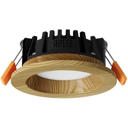 APLED - LED upotettava valo RONDO WOODLINE LED/3W/230V 3000K halkaisija 9 cm mänty massiivipuu