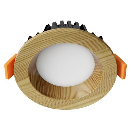 APLED - LED upotettava valo RONDO WOODLINE LED/3W/230V 3000K halkaisija 9 cm mänty massiivipuu