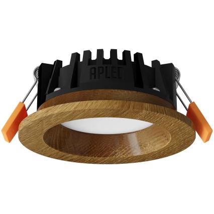 APLED - LED upotettava valo RONDO WOODLINE LED/3W/230V 3000K halkaisija 9 cm tammi massiivipuu