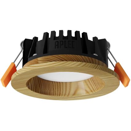 APLED - LED upotettava valo RONDO WOODLINE LED/3W/230V 4000K halkaisija 9 cm mänty massiivipuu