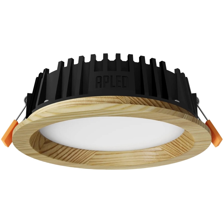 APLED - LED upotettava valo RONDO WOODLINE LED/6W/230V 3000K halkaisija 15 cm mänty massiivipuu