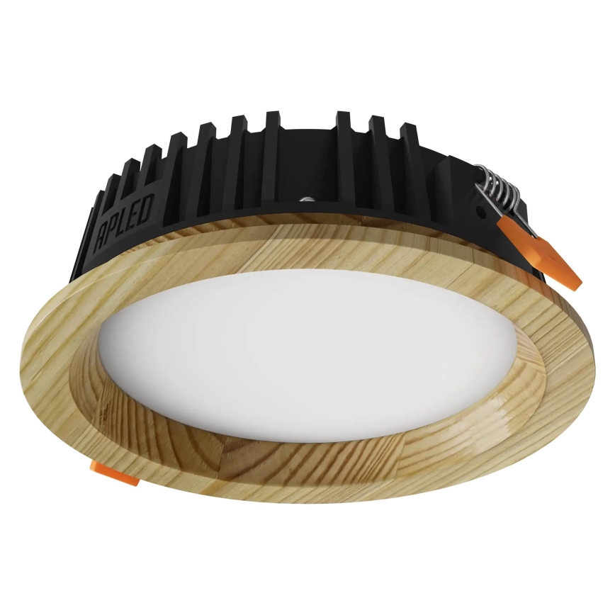 APLED - LED upotettava valo RONDO WOODLINE LED/6W/230V 3000K halkaisija 15 cm mänty massiivipuu