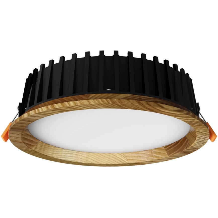 APLED - LED upotettava valo RONDO WOODLINE LED/6W/230V 3000K halkaisija 15 cm tuhka massiivipuu