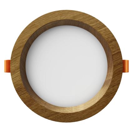 APLED - LED upotettava valo RONDO WOODLINE LED/6W/230V 4000K halkaisija 15 cm tammi massiivipuu