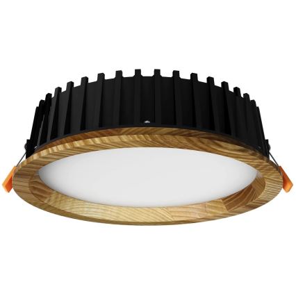 APLED - LED upotettava valo RONDO WOODLINE LED/6W/230V 4000K halkaisija 15 cm tuhka massiivipuu