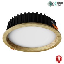 APLED - LED upotettava valo RONDO WOODLINE LED/12W/230V 3000K halkaisija 20 cm mänty massiivipuu