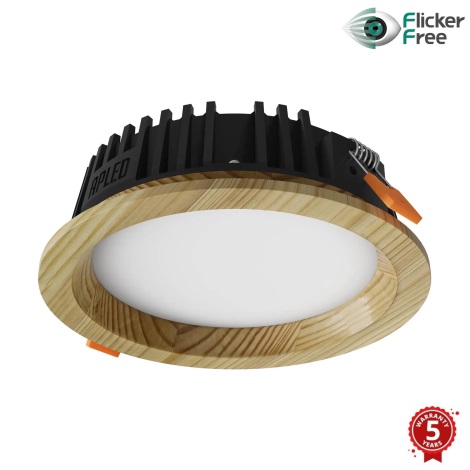 APLED - LED upotettava valo RONDO WOODLINE LED/6W/230V 3000K halkaisija 15 cm mänty massiivipuu