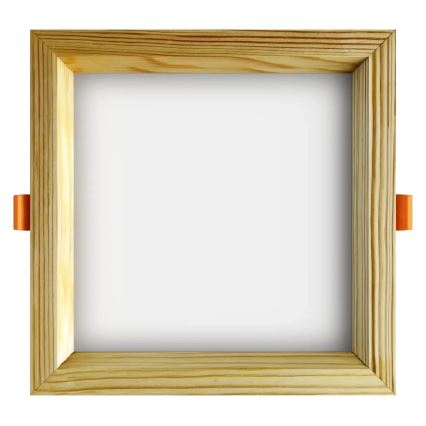 APLED - LED upotettava valo SQUARE WOODLINE LED/12W/230V 3000K 17x17 cm mänty massiivipuu