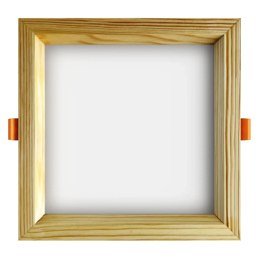 APLED - LED upotettava valo SQUARE WOODLINE LED/12W/230V 3000K 17x17 cm mänty massiivipuu