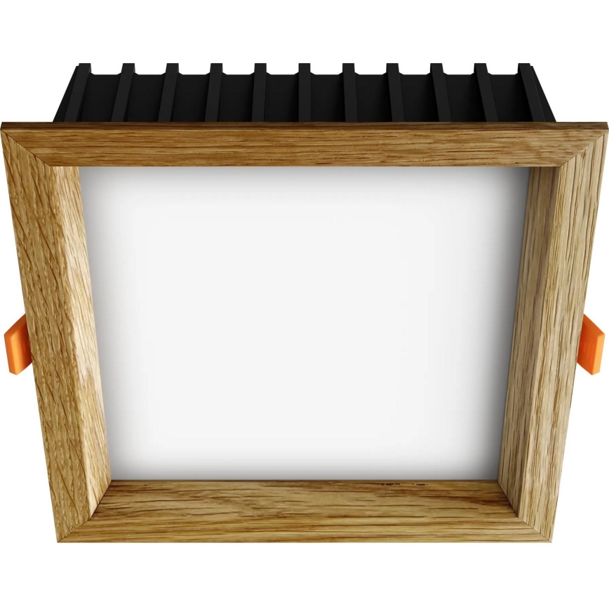 APLED - LED upotettava valo SQUARE WOODLINE LED/12W/230V 3000K 17x17 cm tammi massiivipuu