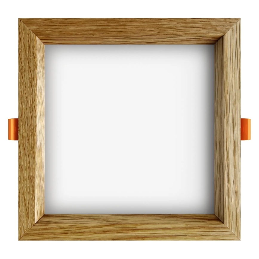 APLED - LED upotettava valo SQUARE WOODLINE LED/12W/230V 3000K 17x17 cm tammi massiivipuu