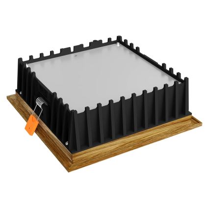 APLED - LED upotettava valo SQUARE WOODLINE LED/12W/230V 3000K 17x17 cm tammi massiivipuu