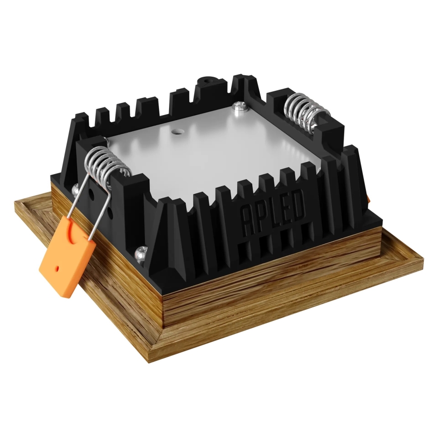 APLED - LED upotettava valo SQUARE WOODLINE LED/3W/230V 3000K 9x9 cm tammi massiivipuu