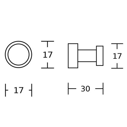 Aqualine - SARJA 5x Seinäkiinnike SAMBA kiiltävä kromi