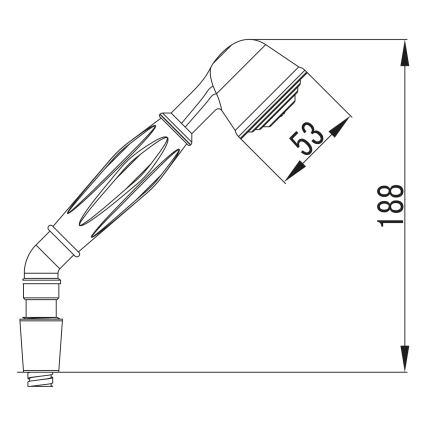 Aqualine - Käsisuihku VICTORIA messinki/kiiltävä kromi