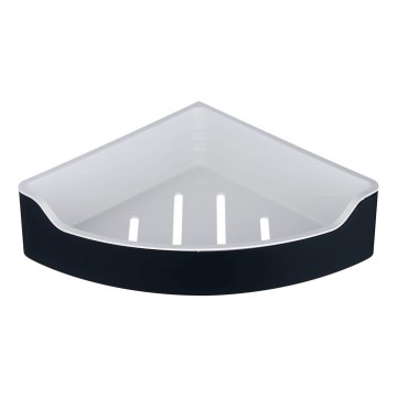 Aqualine - Kulmasuihkuhylly SAMBA 21,8x30 cm musta