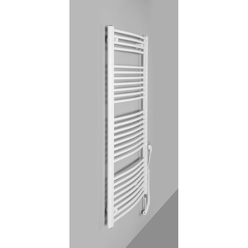 Aqualine - Kylpyhuoneen sähkö jäähdytin ORBIT-E 600W/230V 132 cm valkoinen pyöreä