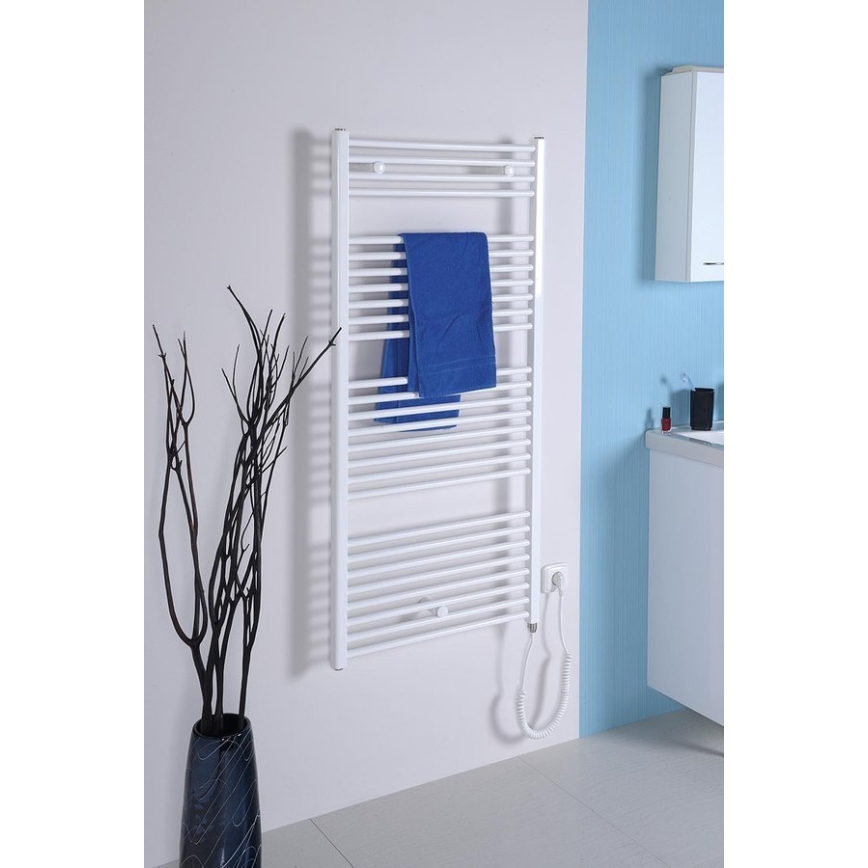 Aqualine - Kylpyhuoneen sähköinen pyyhekuivain DIRECT-E 300W 96x45 cm valkoinen