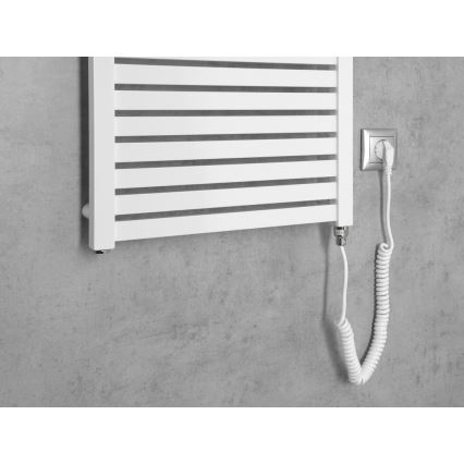 Aqualine - Kylpyhuoneen sähköinen pyyhekuivain TONDI-E 500W 133x45 cm valkoinen