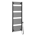 Aqualine - Kylpyhuoneen sähköinen radiattori DIRECT-E 800W 168x60 cm mattamusta