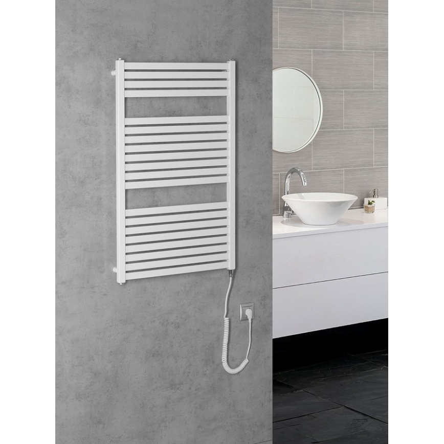 Aqualine - Kylpyhuoneen sähköpatteri TONDI-E 400W 97x60 cm valkoinen