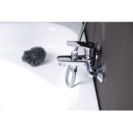 Aqualine - LOTTA kylpyhuoneen hana kiiltävä kromi