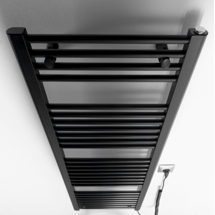 Aqualine - Sähköinen kylpyhuonepatteri DIRECT-E 400W 132x45 cm mattamusta