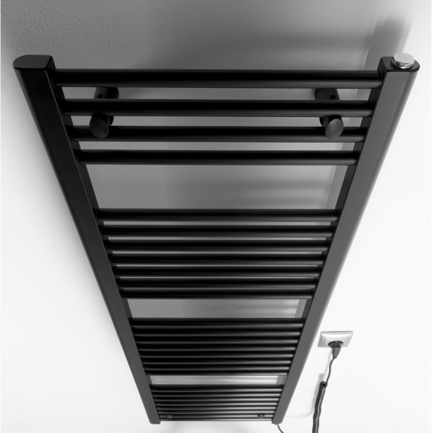 Aqualine - Sähköinen kylpyhuonepatteri DIRECT-E 400W 132x45 cm mattamusta