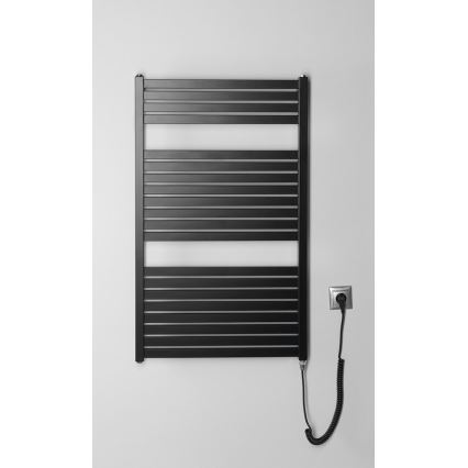 Aqualine - Sähköinen pyyhekuivain TONDI-E 400 W 97 x 60 cm mattamusta