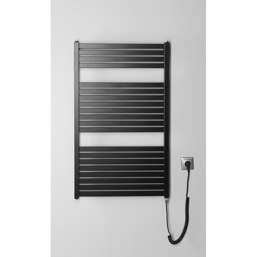 Aqualine - Sähköinen pyyhekuivain TONDI-E 400 W 97 x 60 cm mattamusta