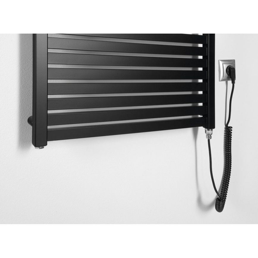 Aqualine - Sähköinen pyyhekuivain TONDI-E 400 W 97 x 60 cm mattamusta
