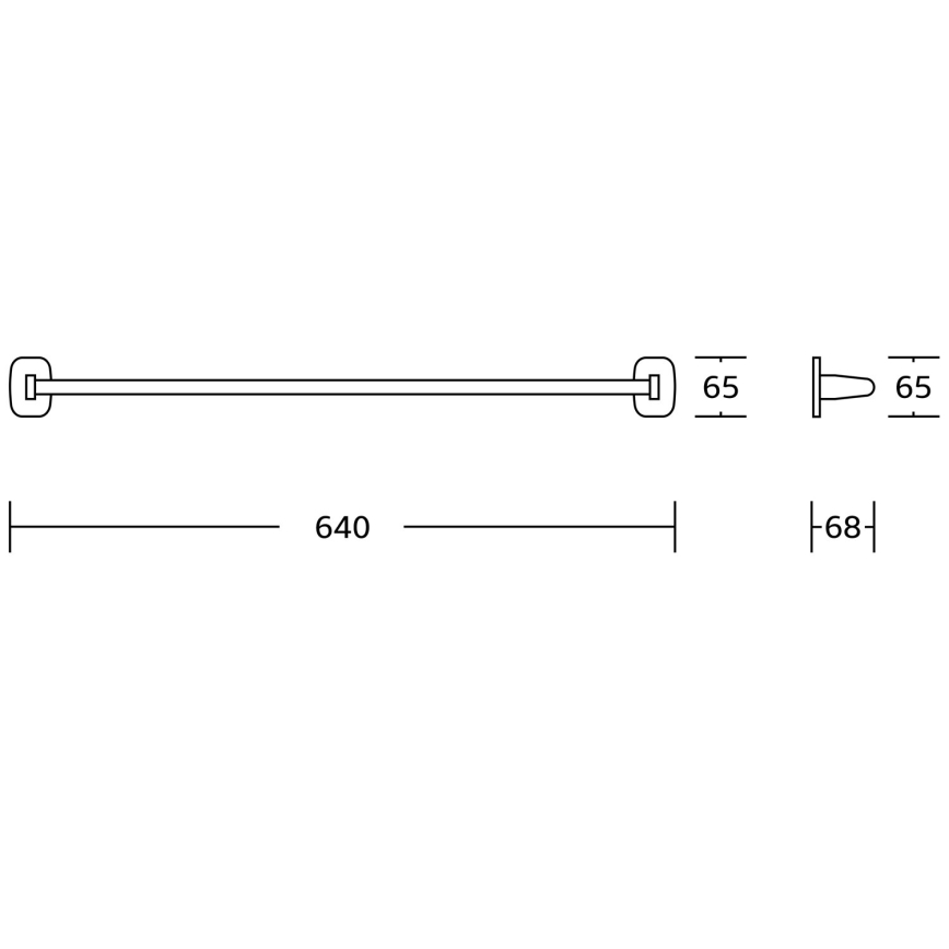 Aqualine - Seinäpyyhepidike RUMBA 6,8x64 cm kiiltävä kromi